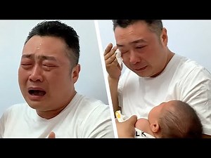 女医が赤ちゃんに注射を打つと、父親が泣き出す