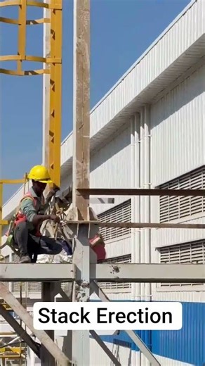 Stack Erection #fabrication #stack #lescatech #engineering