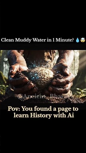 Clean Muddy Water in 1 Minute? 💧🤯 #watercleaning #ancienttechnology