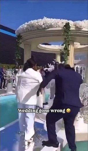 Father Of The Bride Falls Into Water Pond During Wedding And It’s Hilarious! Wedding Fail! #comedy