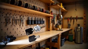 1 Set Toolbox Lock with Keys, Tubular Lock and Key Set, Tool Box Replacement, Cabinet Insert Linkage Drawer, Cabinet and Furniture Locks