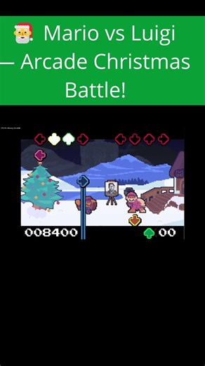 🎄 FNF Mario & Luigi Madness — Vintage Christmas Arcade Battle! | GoldenGamingShark #Shorts