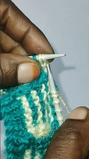 9 Stitches Ka Double Color Twist! 7 Row Slip Karke Fanda Palatne Ki Nayi Trick | Gents Sweater