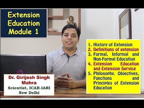Extension Education _Module 1 (Fundamentals of Extension)