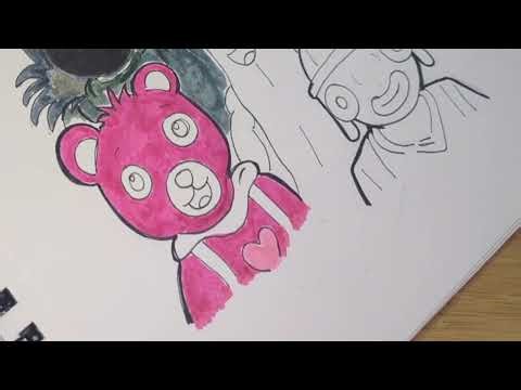 Drawing Fortnite characters on one page!