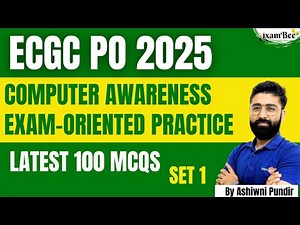 Computer Awareness for ECGC PO 2025 | Latest 100 MCQs | Exam-Oriented Practice Set 1