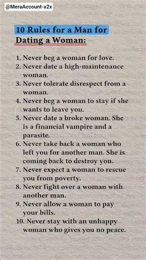 10 Rules Every Man Should Follow When Dating a Woman