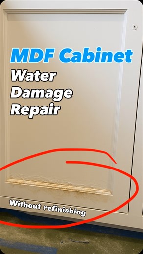 More Than Just a Cabinet Guy! on Instagram: "The repair MANY of you have been asking for. MDF kitchen cabinet water damage #kitchen #repair #diy #beforeandafter #transformation mer"