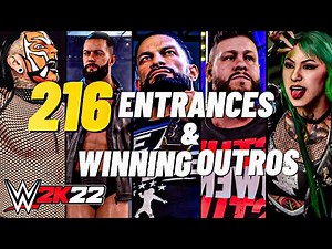 EVERY SINGLE ENTRANCE & WINNING OUTRO IN WWE 2K22 | PS5 (4K HDR/60FPS)