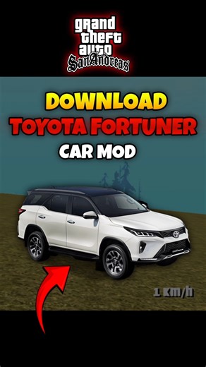 Toyota Fortuner Car Mod Download in GTA SA Android 🚗🔥 #shorts #viral #gtasa