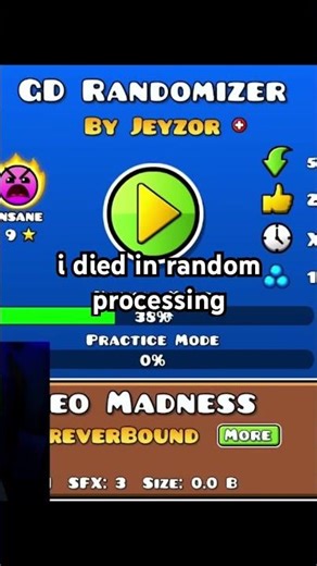 I was tired of random processing #memes #funny #geometrydash