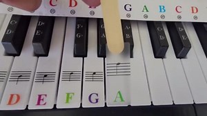 Piano Keyboard Stickers for 88/61/54/49/37 Key, Large Multicolored Letters Piano Stickers for Learning Notes, Removable Piano Keyboard Letters, Notes Label for Beginners and Kids