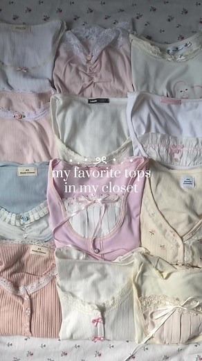 Girly Coquette Tops Collection | Aesthetic Shirt Try-On Haul