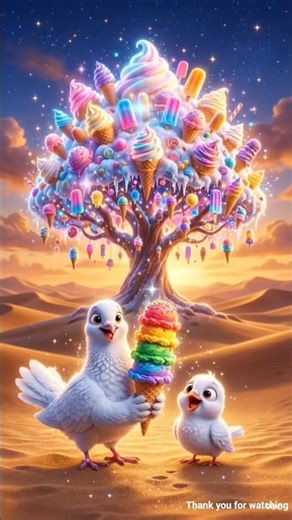 Most Satisfying Ice Cream Tree Animation 🍦🌈#shorts #viral #tending