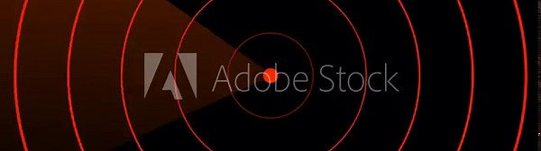 Red Cyber Radar Sweep High Tech Radar Display Perfect Loop Alpha Channel 4K Video