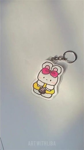 Diy sanrio keychain 🎀🪷#artwithliba #youtubeshorts #shorts #youtube