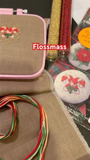 cross stitch vintage Bucilla ornaments, Day 1 finish! Flossmass Flosstube