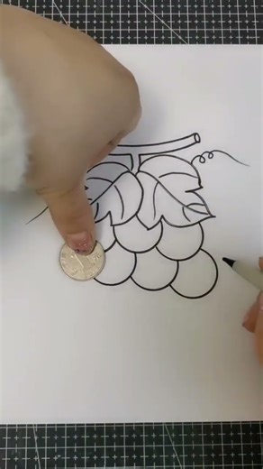 GRAPES EASY DRAWING #drawinglifetricks #art #artdrawing