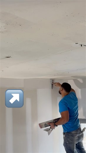 How to finish drywall touching the concrete ceiling Smooth fast and easy