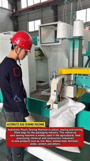 Automatic Bag Sewing Machine | Industrial Sack Stitching for Packaging Industry.