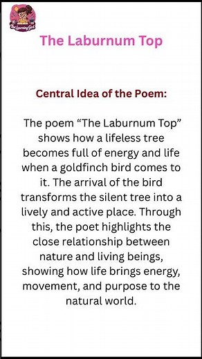 Class 11 English: The Laburnum Top Poem | Easy Central Idea Explanation