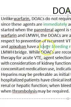 Medicine Newer AntiCOAGULANTS DOAC Rivaroxaban Dabigatran Pharmacology Blood clot thinner viva