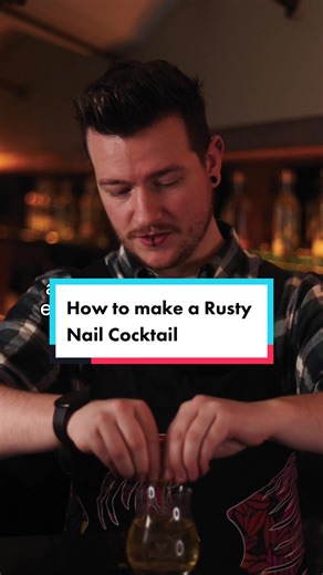 How to make a Rusty Nail Cocktail! 🍸 #cocktail #cocktails #rustynail #cocktails30sec #whiskey #fyp #irishwhiskey