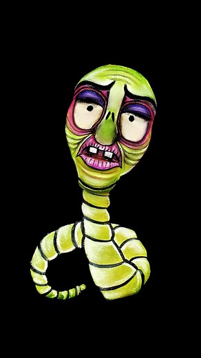 CAT | Illusions • SFX • Beauty • Character Makeup on Instagram: "#CorpseBride Illusion Makeup series starts now… 💚 Makeup inspired by the characters from @timburton ‘Corpse Bride’ PRODUCTS: @globalcolours white and strong black body paints @globalcolours one stroke samplers: green deep/deep green & candy pink/purple @rudecosmetics white and black rainbow spiked base pigments @makeuprevolution x corpse bride ‘upstairs downstairs’ eyeshadow palette #maggotcorpsebride #corpsebridemakeup #corpsebri