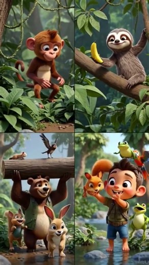 Laugh and Learn with Jungle Giggles #3danimation #cartoonfun #cute #shortsfeed