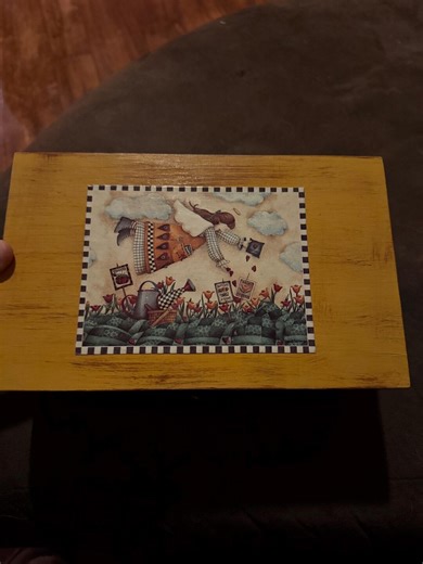 Vintage Angel Wooden Box by Debbie Mumm - Etsy