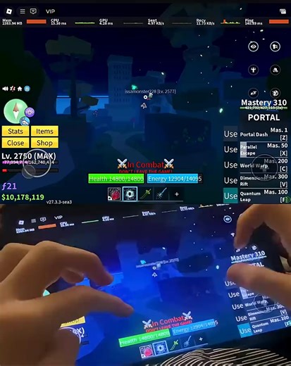 Darkblade Handcam Gameplay in Roblox Blox Fruits