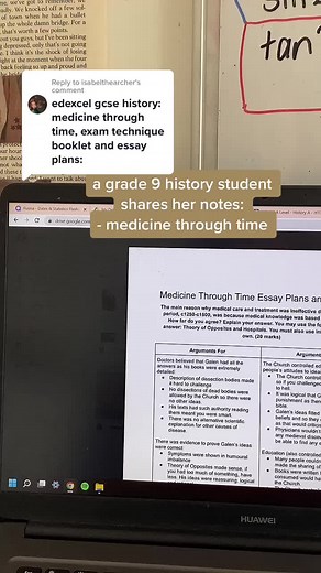 Edexcel History GCSE Medicine Through Time Revision Essay Plans