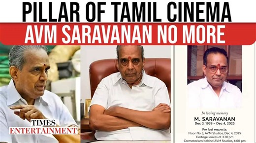 'Pillar of Tamil cinema' AVM Saravanan passes away at 86!