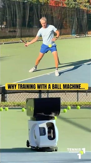 WHY TRAINING WITH A BALL MACHINE... #tennis #shorts