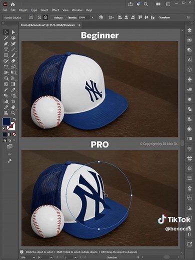 Logo Mockup trên Mũ với Adobe Illustrator
