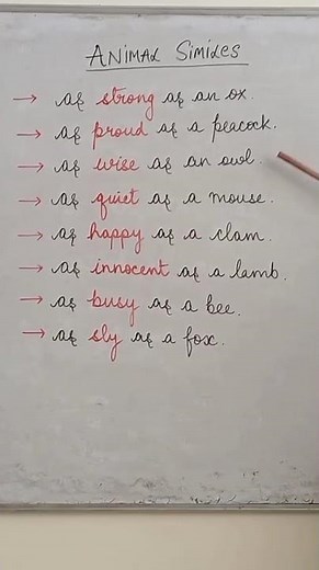 Some Common Animal Similes..