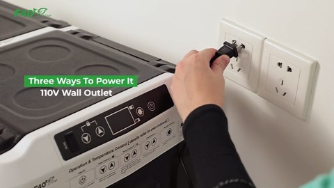 F40C4TMP 12 Volt Portable Refrigerator, 54 Quart Dual Zone Car Freezer, Independent Temp Control(-4℉~68℉), 51L Compressor Fridge, Wheels&Baskets For Camping, Travel, Road Trip, 12/24V DC&100-240V AC