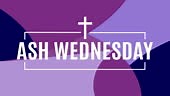 Ash Wednesday abstract poster, card, background. 4k animation