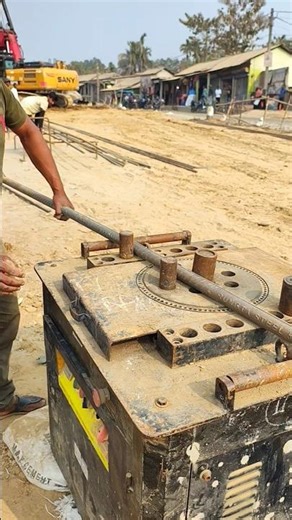 powerfull rebar bending machine working #construction