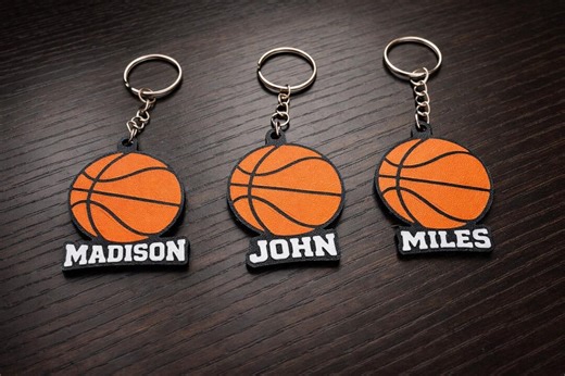 Personalized Basketball Keychain – Custom Name Sports Keychain, Backpack Tag Gift - Etsy