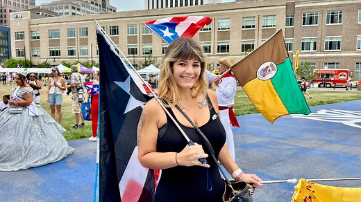 What does the black-and-white Puerto Rican flag mean?