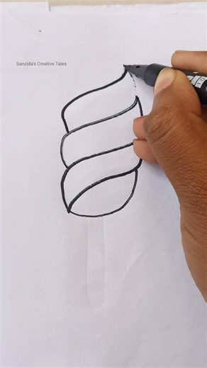 Easy Ice-cream Drawing #drawing #pencilart #art #shorts #acrylicpainting