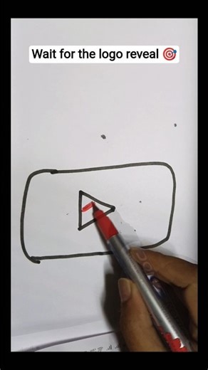 YouTube Logo Art | Easy Drawing for Kids #shorts #artforkids youtubeshorts #artshorts #satisfyingart