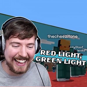 77K views · 1.3K reactions | Squid Game Minecraft Edition Red Light, Green Light | MrBeast Gaming | Facebook