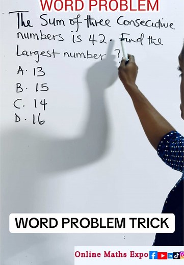 #creatorsearchinsights WORD PROBLEM TRICK #viralmath #viraltiktokmath #wordproblems #mathreels #viralmathpost #tiktokmathteacher #basicmathematics #secondaryschoolmaths #algebra