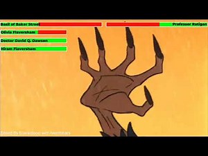 The Great Mouse Detective (1986) Final Battle with healthbars (DISNEY IS FOR KIDS)