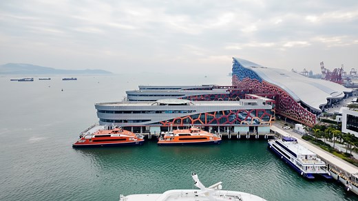 China's floating mall looks like a warship
