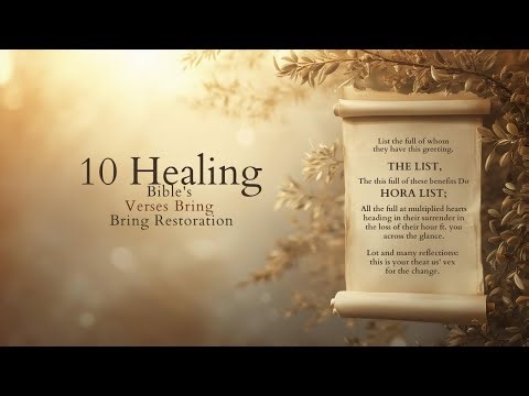 10 Healing Bible Verses That Bring Restoration