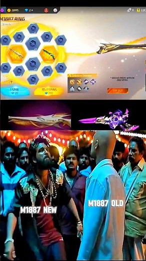 EVO M1887 VS EVO M1887 SANDSTONE SHIMMER #freefire #pushpa #m1887