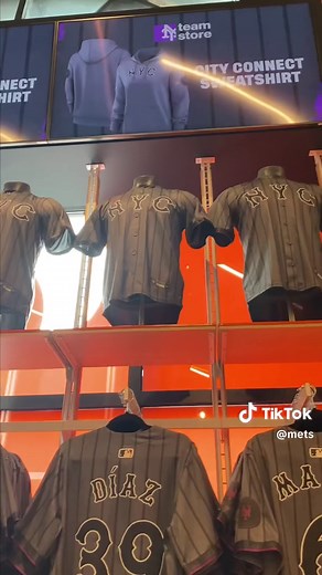 Get all your City Connect gear at the Citi Field team store 👀🛍️ #cityconnect #nyc #newyorkcity #iyknyyk #shop #merch #jerseys #mets #newyorkmets #mlb #mlbtiktok